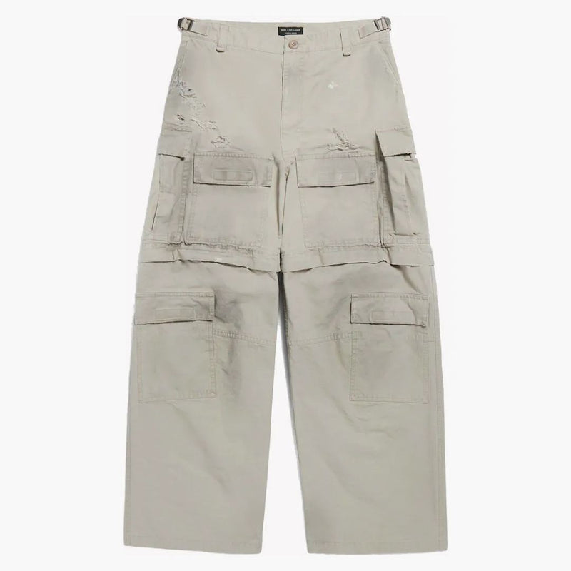 Pantalones de carga grandes de los hombres de Balenciaga beige