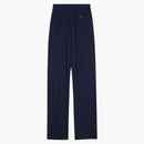 Balenciaga Men's Large Fit Tailored Stretch Wool Tewt Pants Navy Blue