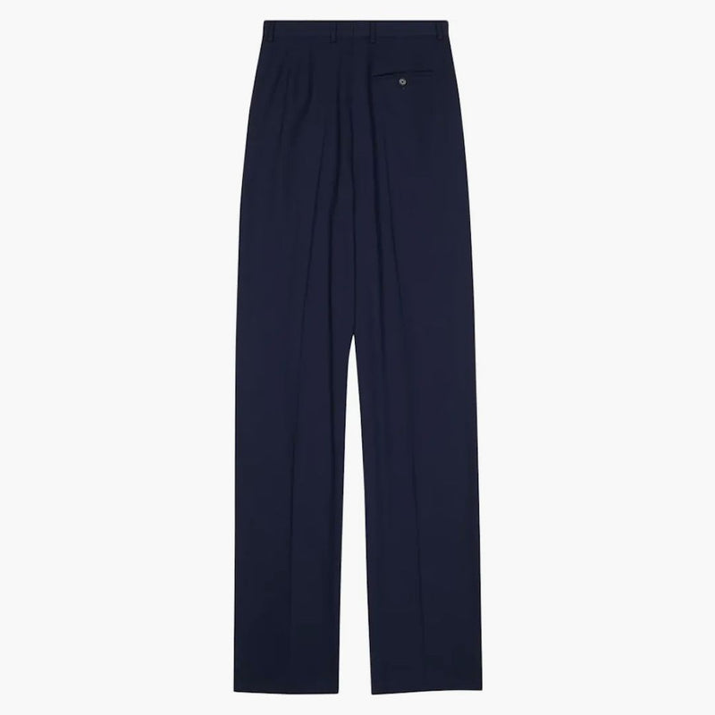Balenciaga Los pantalones de lana de lana estirada a gran ajuste de los hombres de Balenciaga