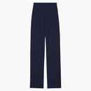 Balenciaga Men's Large Fit Tailored Stretch Wool Tewt Pants Navy Blue