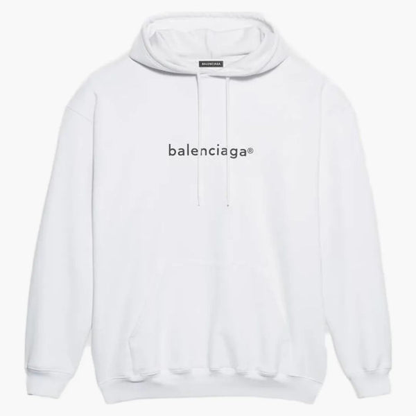 Balenciaga para hombres New Copyright Medium Fit Hoodie White