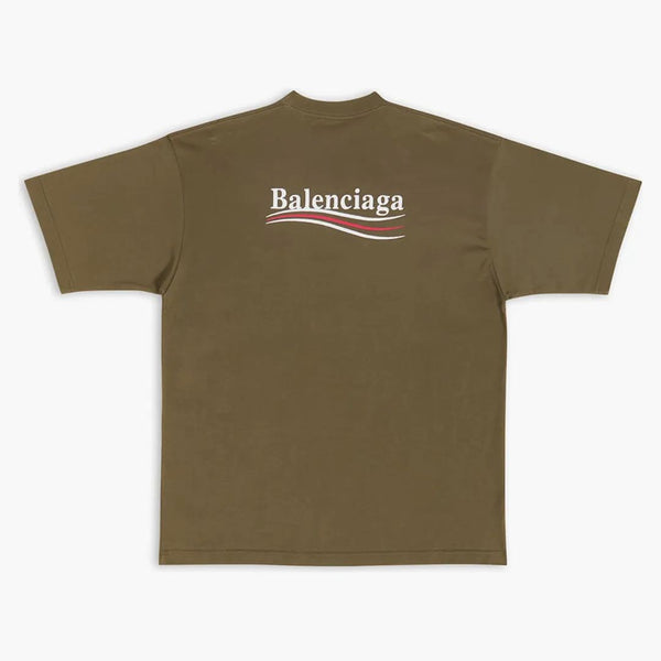 Balenciaga Campaña Política de la campaña masculina Gran Camiseta Kaki