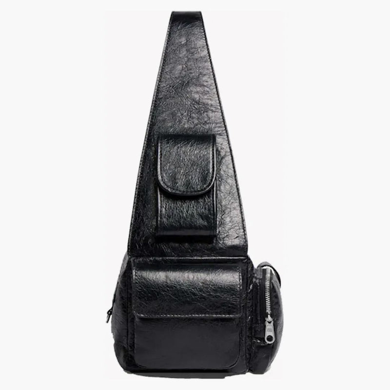 Balenciaga Mens Superbusy Small Sling Bag In Black Black