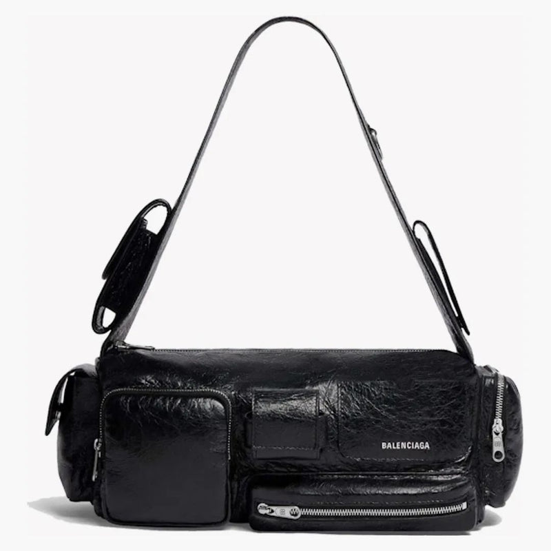 Balenciaga Mens Superbusy Small Sling Bag In Black Black