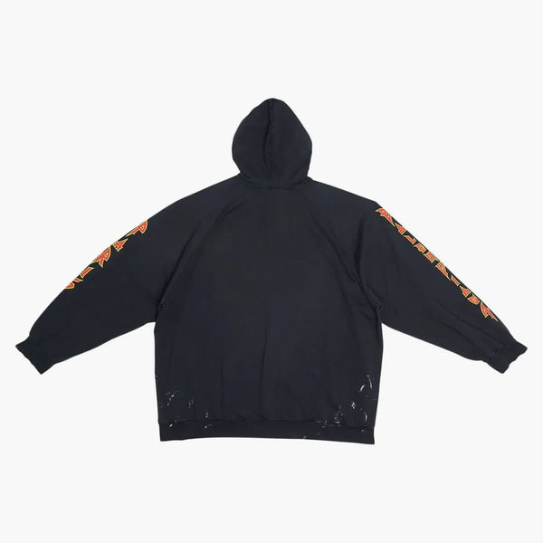 Balenciaga Metal Vintage Venta de gran parte de vellón de vellón Black/naranja