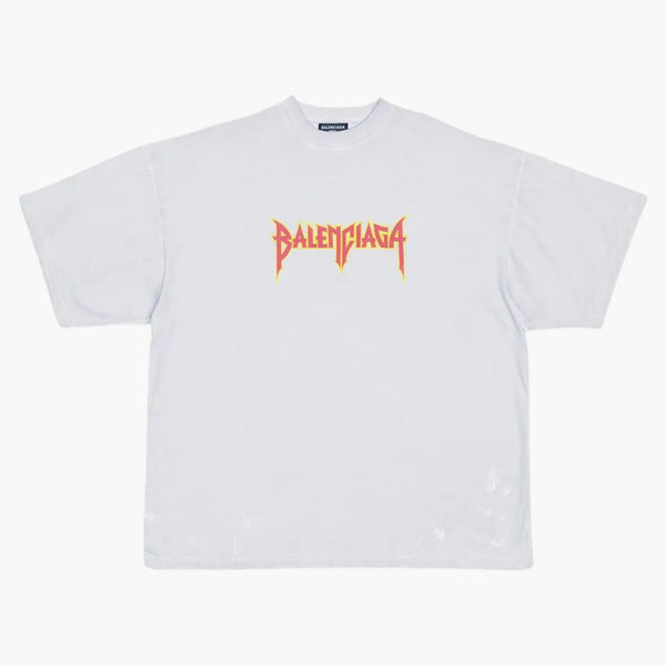 Camiseta de gran tamaño de Balenciaga Metal White/Multi
