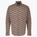Balenciaga Monogram Long Sleeve Shirt Beige