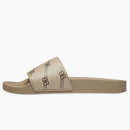 Balenciaga Monogram Slides Light Brown Black