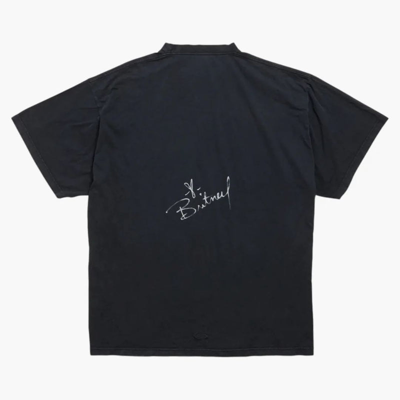 Balenciaga Music Britney Spears Series Camiseta de gran tamaño Black/Blue