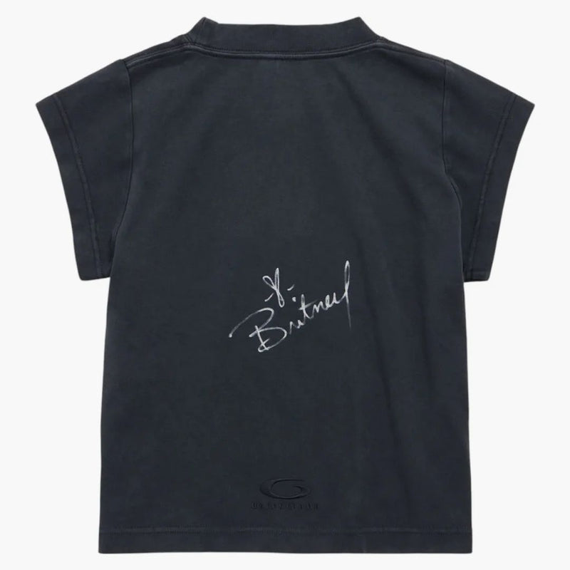 Balenciaga Music Britney Spears Series Shrunk T-shirt Faded Black/blue