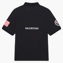 Balenciaga Nasa Space Multi-Patch Polo Black