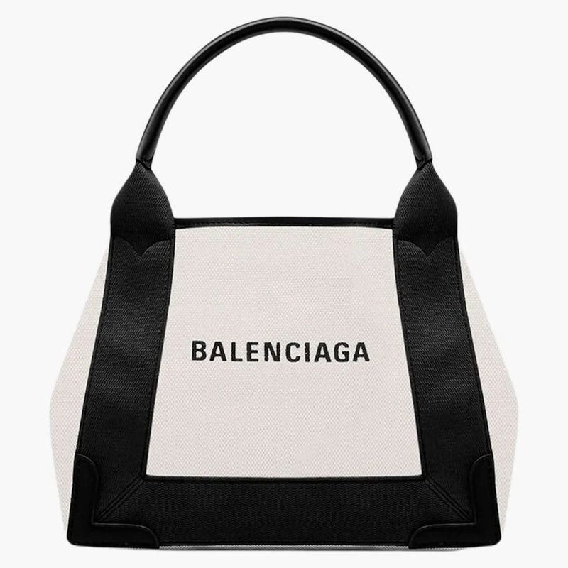 Balenciaga Navy Cabas Dead Bag Xs Light Beige/Black