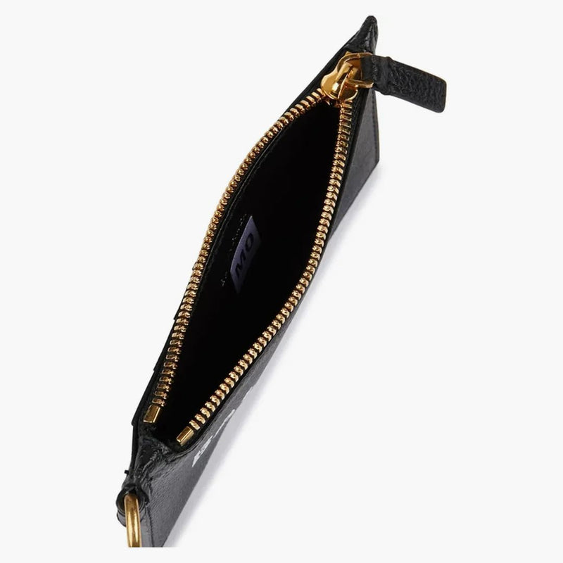 Balenciaga en el caso de la tarjeta de efectivo de Keyring Negro