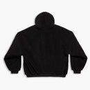 Balenciaga Outerwear Zip-up Hoodie Oversized In Black Black