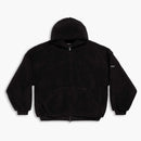 Balenciaga Outerwear Zip-up Hoodie Oversized In Black Black