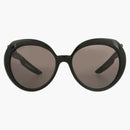 Balenciaga Oval-Frame Acetate Sunglasses Black/Gray (BB0024S-3000740-004-00011)