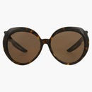 Balenciaga oval-ram acetat solglasögon havana/svart/brun (BB0024SA-30007767-001)