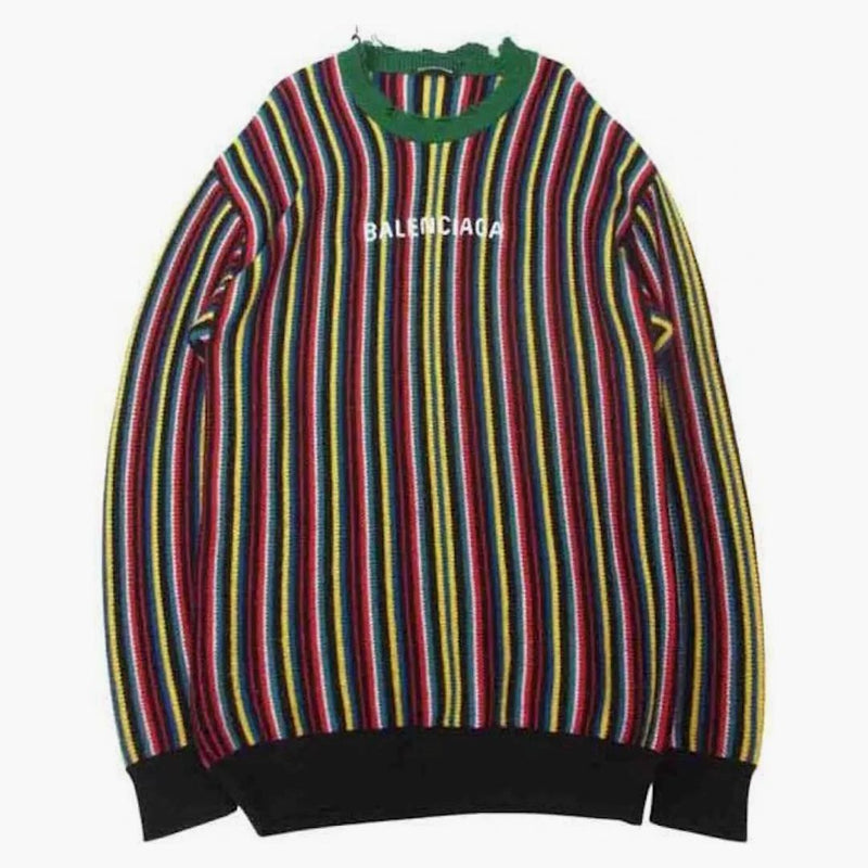 Balenciaga överdimensionerad besättningshals tröja multicolor