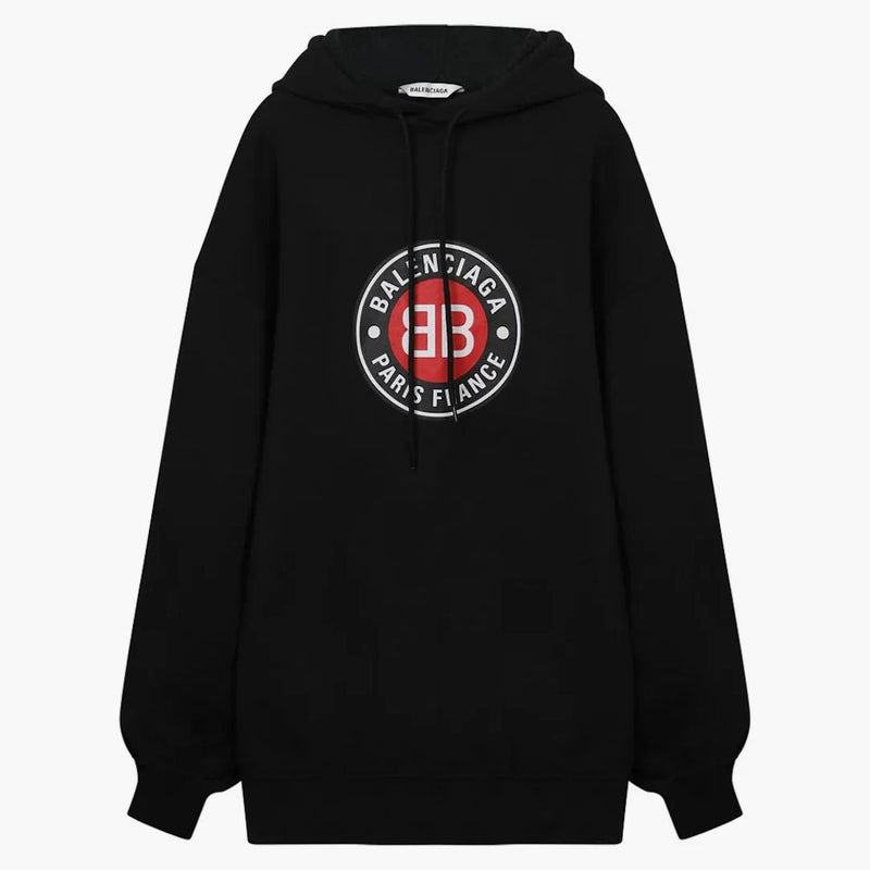 Balenciaga Paris France Print Hoodie Negro