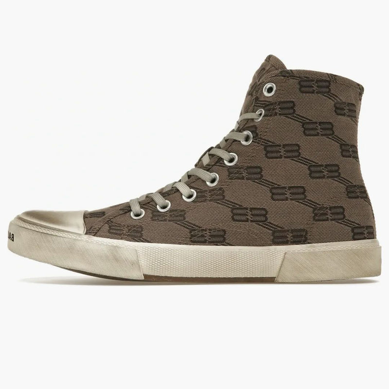 Balenciaga Paris High Monogramma Top BB BEIGE DARK BROWN