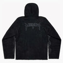 Balenciaga Paris Moon Crinklede Hoodie Large Fit Black