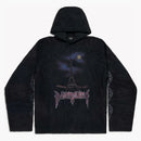 Balenciaga Paris Moon Crinklede Hoodie Large Fit Black