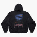 Balenciaga Paris Moon No Pocket Hoodie Nadměrná vybledlá černá černá