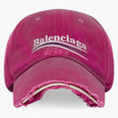 Balenciaga Political Campaign Distressed Cap Pink