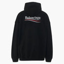 Balenciaga Political Campaign Large Fit Hoodie Black