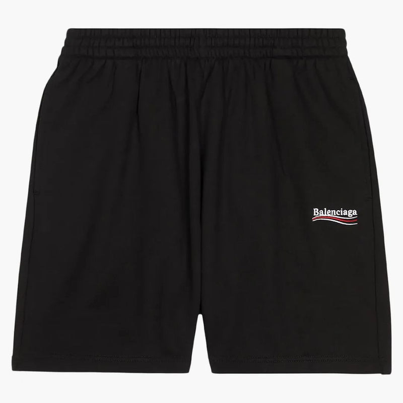 Balenciaga Political Campaign Large Fit Sweat Shorts Black/White