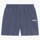 Balenciaga Political Campaign Large Fit Sweat Shorts Dark Gray/White