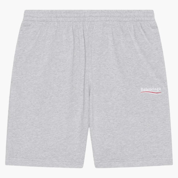 Balenciaga Political Campaign Large Fit Sweat Shorts Gray/White/Red