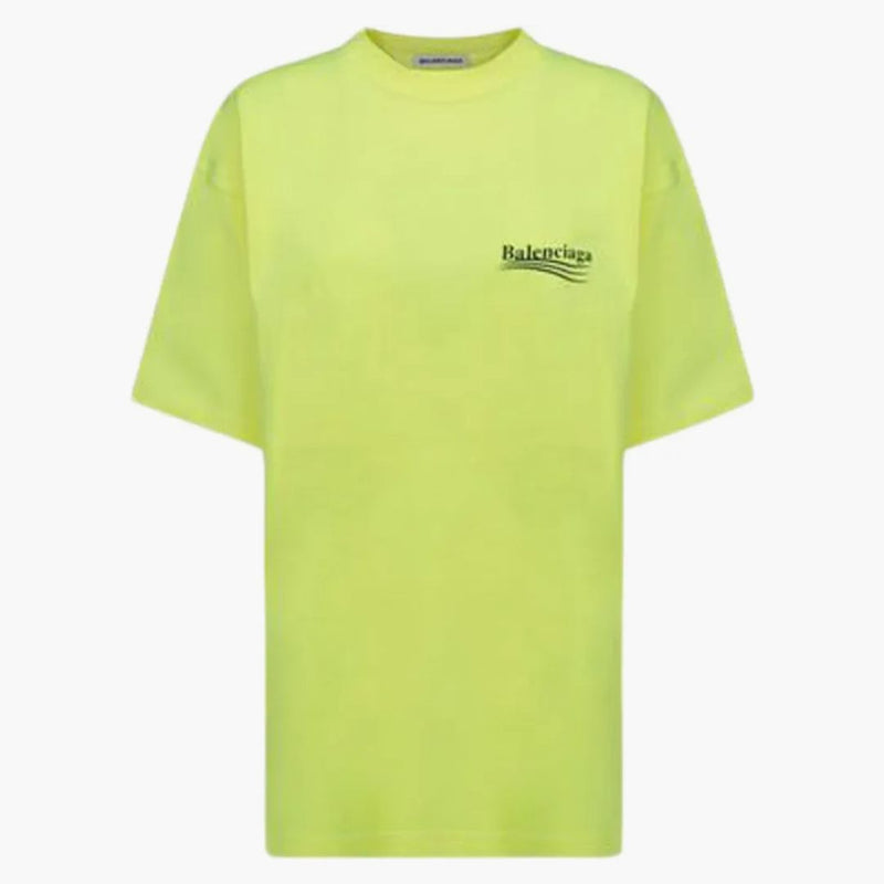 Balenciaga Political Campaign Large Fit T-Shirt Fluo Yellow