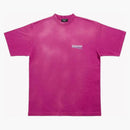 Balenciaga Campaña Política Gran Camiseta Fucsia