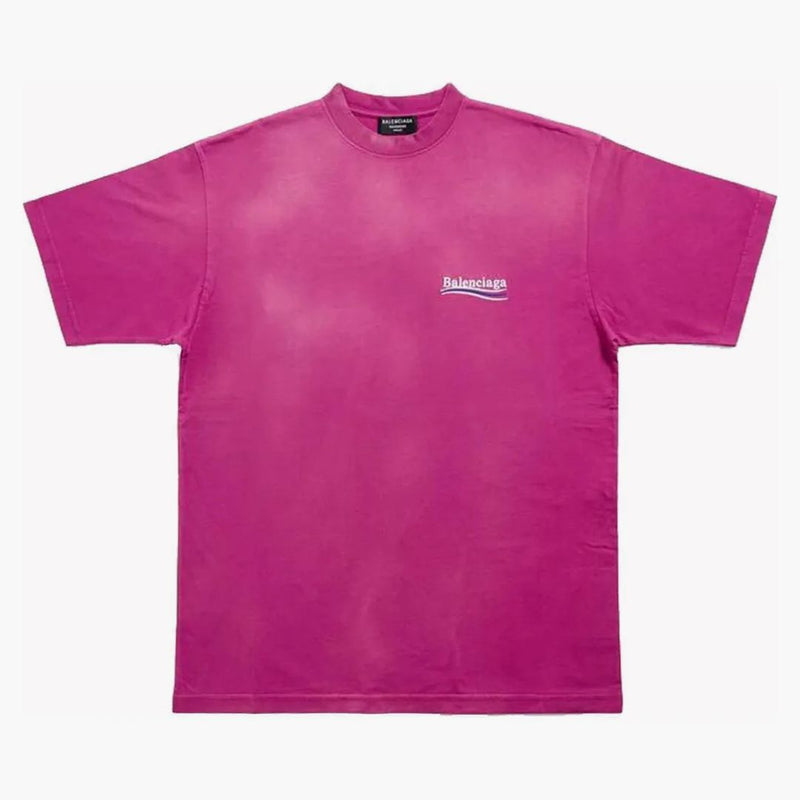 Balenciaga Political Campaign Large Fit T-Shirt Fuchsia