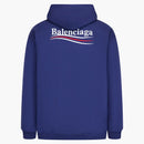 Balenciaga Political Campaign Medium Fit Hoodie Blue