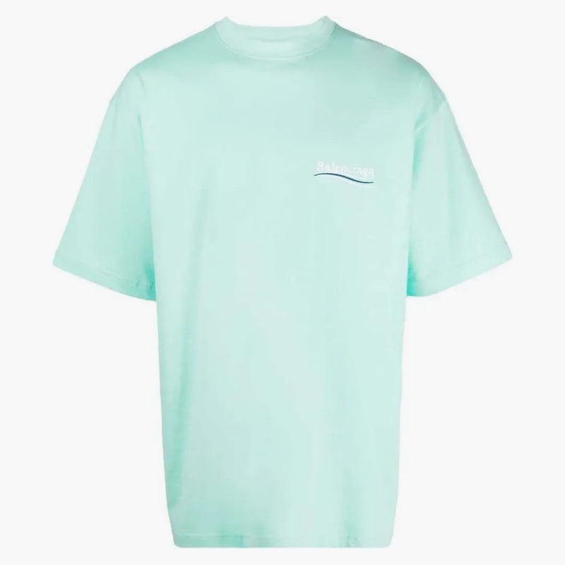 Balenciaga Political Campaign Oversized Logo-Print T-Shirt Mint