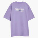 Balenciagaga Political Campaign Oversized Logo-Print T-shirt Purple