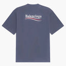 Balenciaga Political Campaign Small Fit T-Shirt Dark Gray/White
