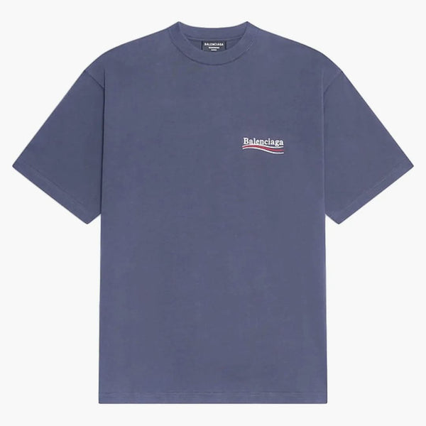 Balenciaga Campaña Política Camiseta pequeña Fit Gris oscuro/blanco