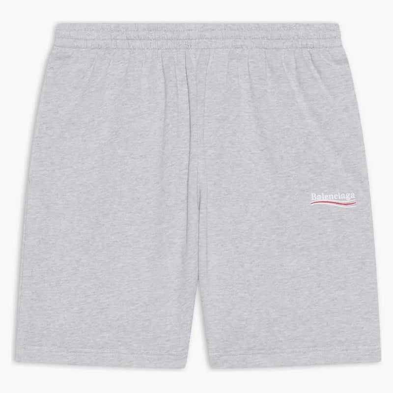 Balenciaga Political Campaign Sweat Shorts Gray/White/Red