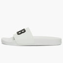 Balenciaga Pool Slides 3d Bb Logo Black White