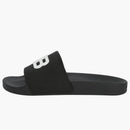 Balenciaga Pool Slides 3d Bb Logo White Black