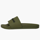 Balenciaga Pool Slides Khaki Black 3d Logo