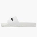 Balenciaga Pool Slides White Black 3d Logo (women's)