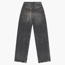 Balenciaga Pull-up Japanese Denim Extra Large Pants Black/White