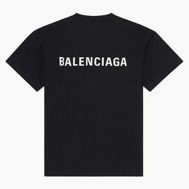 Camiseta de mangas cortas de Fit Balenciaga Fit Negro