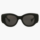 Gafas de sol de acetato de marco redondo Balenciaga Negro/Gris (BB0070S-30008288-006)