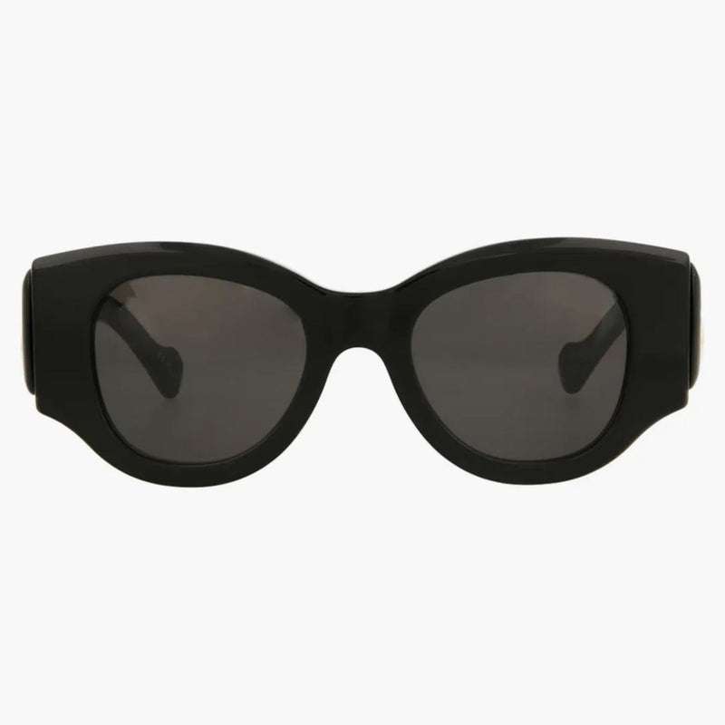 Balenciaga kulatý rám acetát sluneční brýle černá/šedá (BB0070S-30008288-006)