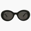Balenciaga rund ramacetat solglasögon svart/grå (BB0074S-30008394-001-00011)